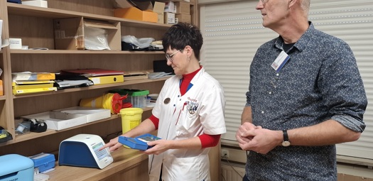 Luc Disselhorst en een collega van het TTV-team